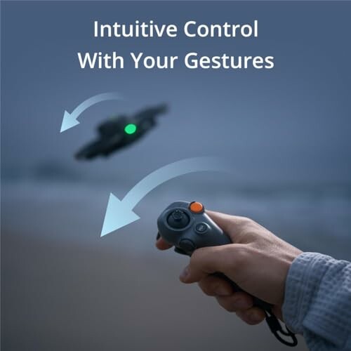 Hand controlling drone with gestures using a device